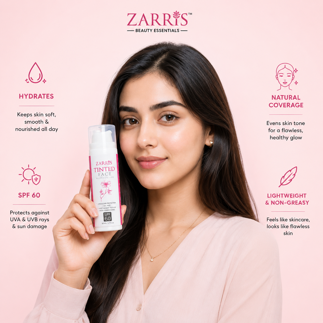 Zarris™ Tinted face Moisturiser